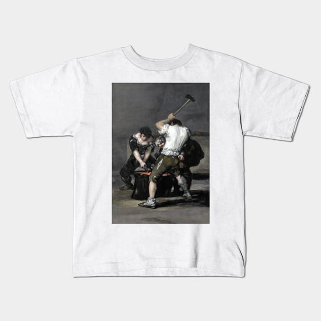 Francisco Goya The Forge Kids T-Shirt by pdpress